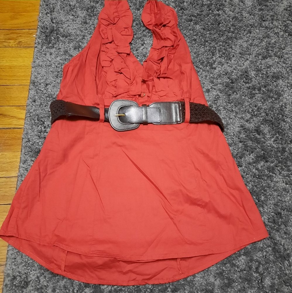 BRAND NEW!!! HeartSoul Belted Halter Blouse (Size: Junior XL)